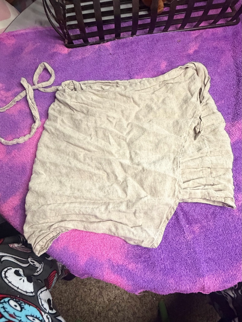 Banana Republic Beige Wrap Skort with Side Tie